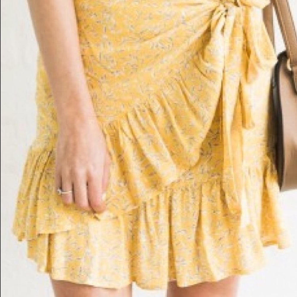 Yellow Wrap Skirt